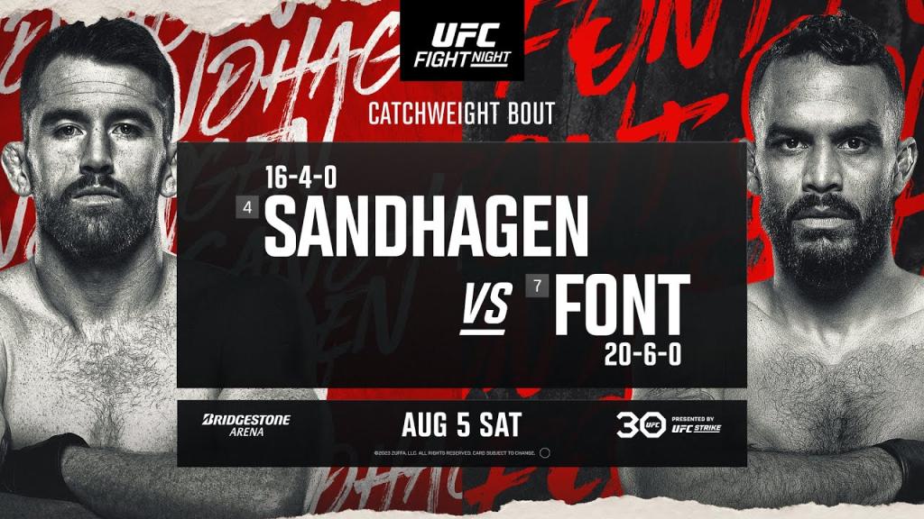 UFC on ESPN 50: Сэндхаген – Фонт: смотреть онлайн