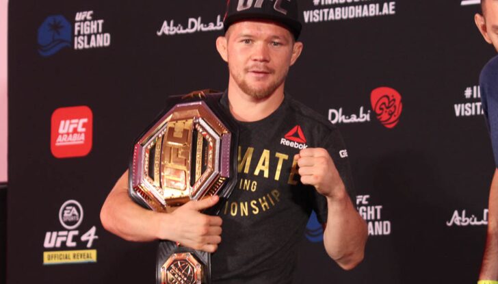 petr yan ufc 251 postfight belt